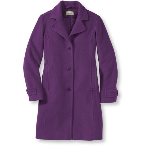 Women's Classic Lambswool Polo Coat, Three-Quarter L.L. Bean - Picture 1 of 1